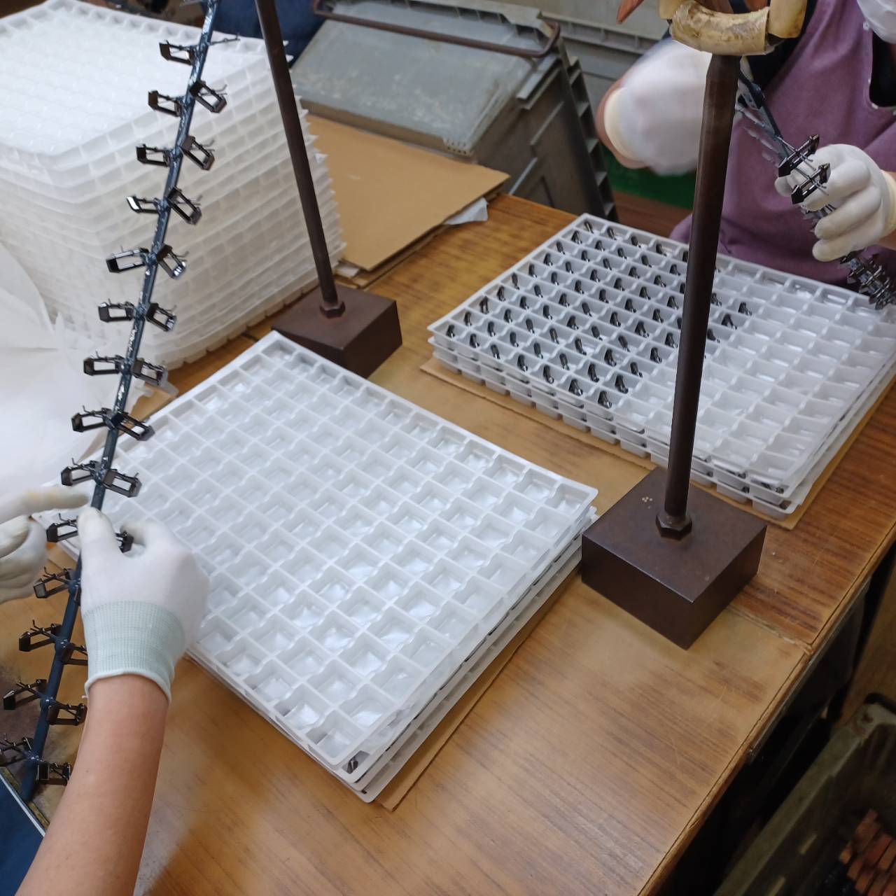メッキ治具の着脱